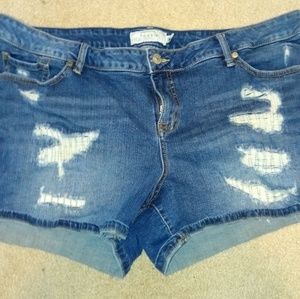 Torrid distressed shorts - like new!